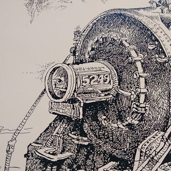 Paul Anthony Lee Vintage Train Art Print "The Great Hudson New York Central 1920 - Picture 11 of 14